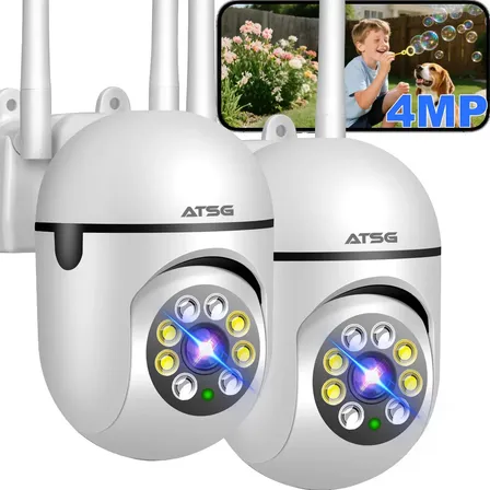ATSG 2pcs 4MP Security Camera Vigilancia HD