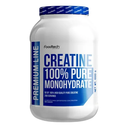 Creatine 100% pure monohydrate 1kg Foodtech sin sabor
