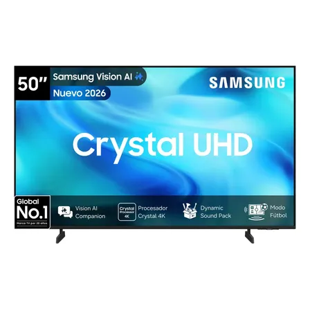 50″ Crystal UHD U8500H 4K Samsung Vision AI Smart TV (2026) + Control por Voz